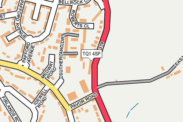 TQ1 4SP map - OS OpenMap – Local (Ordnance Survey)