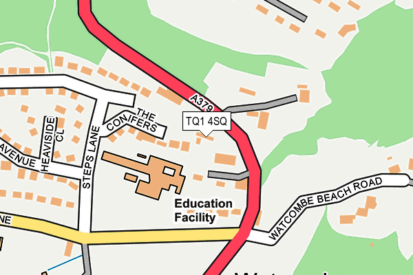 TQ1 4SQ map - OS OpenMap – Local (Ordnance Survey)