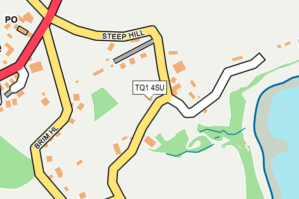 TQ1 4SU map - OS OpenMap – Local (Ordnance Survey)