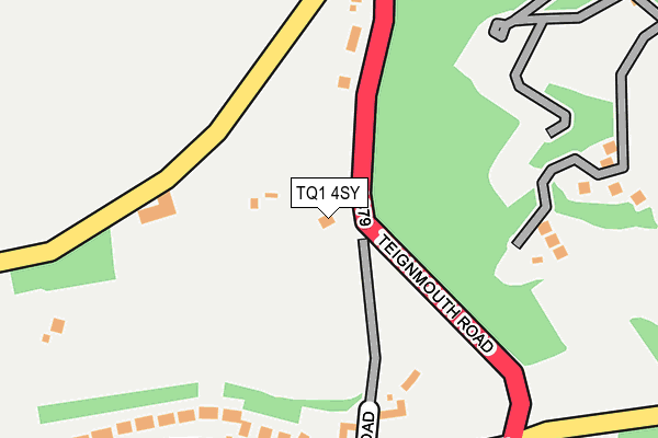 TQ1 4SY map - OS OpenMap – Local (Ordnance Survey)