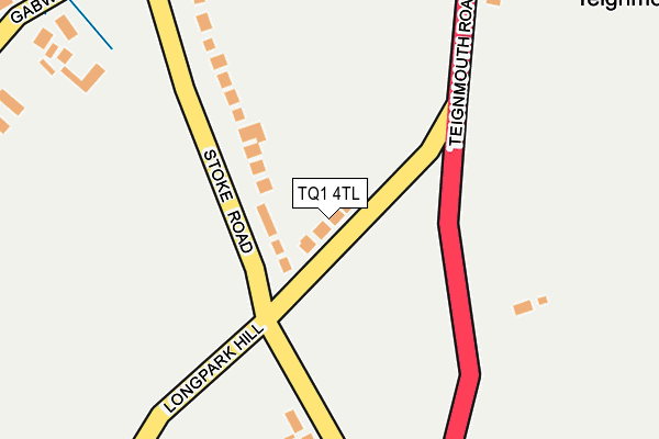 TQ1 4TL map - OS OpenMap – Local (Ordnance Survey)