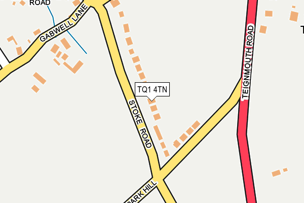 TQ1 4TN map - OS OpenMap – Local (Ordnance Survey)