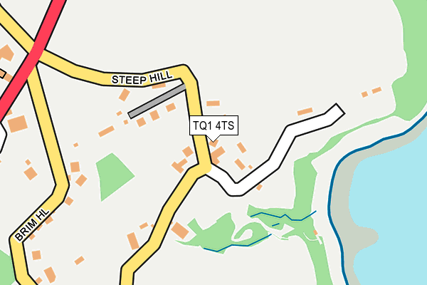 TQ1 4TS map - OS OpenMap – Local (Ordnance Survey)