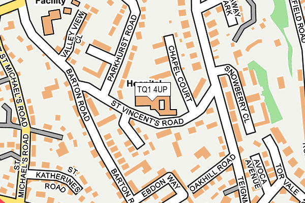 TQ1 4UP map - OS OpenMap – Local (Ordnance Survey)