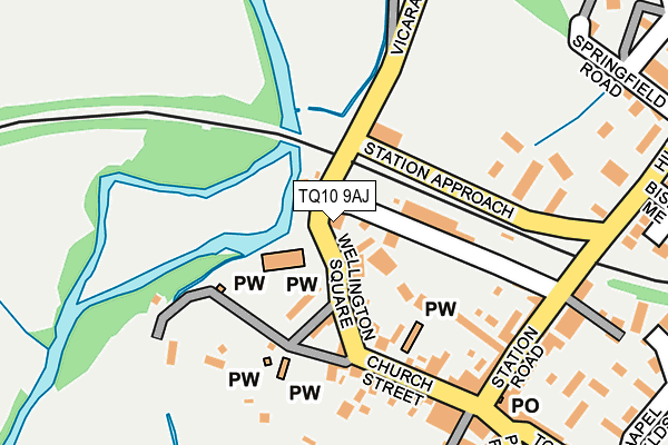 TQ10 9AJ map - OS OpenMap – Local (Ordnance Survey)