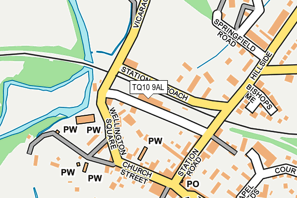 TQ10 9AL map - OS OpenMap – Local (Ordnance Survey)