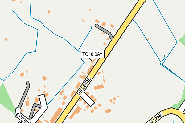 TQ10 9AY map - OS OpenMap – Local (Ordnance Survey)