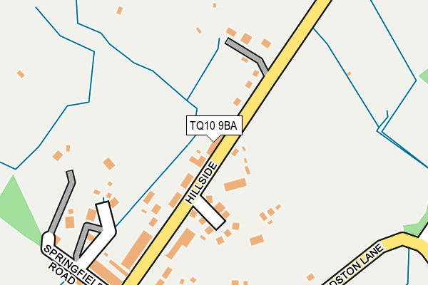 TQ10 9BA map - OS OpenMap – Local (Ordnance Survey)