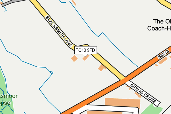 TQ10 9FD map - OS OpenMap – Local (Ordnance Survey)