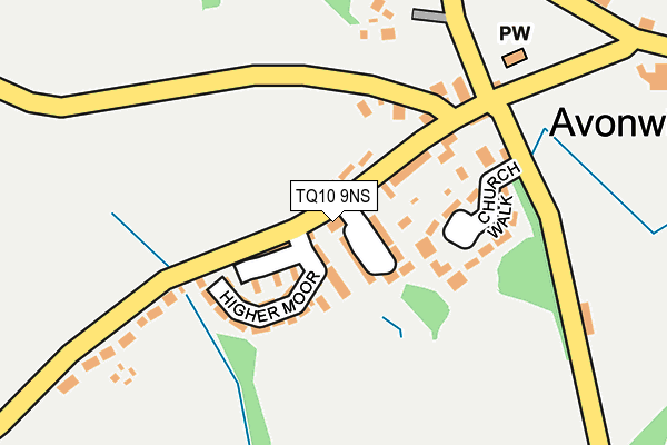 TQ10 9NS map - OS OpenMap – Local (Ordnance Survey)