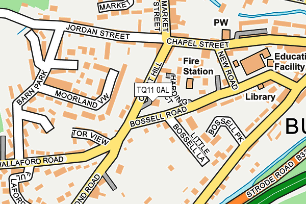 TQ11 0AL map - OS OpenMap – Local (Ordnance Survey)