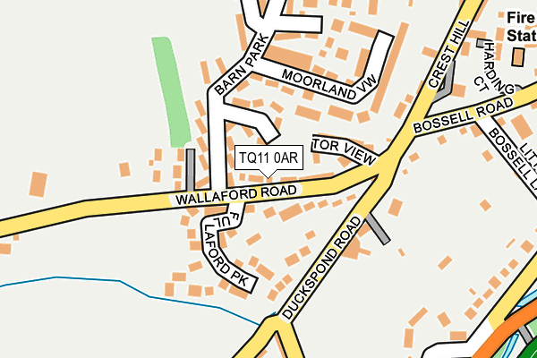 TQ11 0AR map - OS OpenMap – Local (Ordnance Survey)