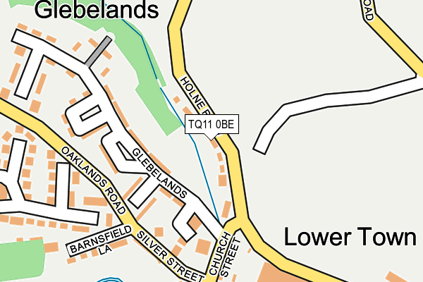 TQ11 0BE map - OS OpenMap – Local (Ordnance Survey)
