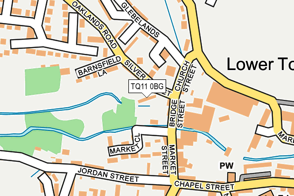 TQ11 0BG map - OS OpenMap – Local (Ordnance Survey)
