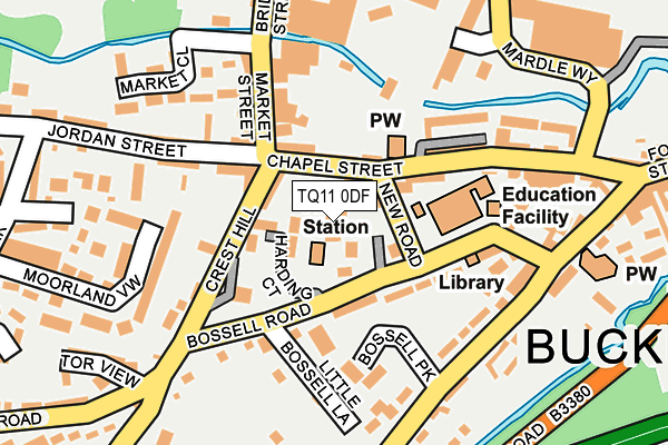 TQ11 0DF map - OS OpenMap – Local (Ordnance Survey)