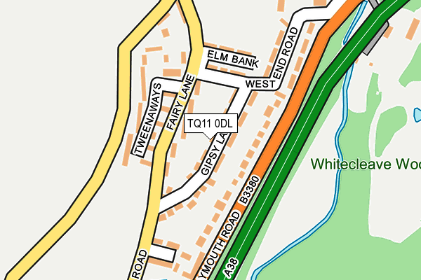 TQ11 0DL map - OS OpenMap – Local (Ordnance Survey)