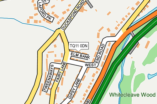 TQ11 0DN map - OS OpenMap – Local (Ordnance Survey)