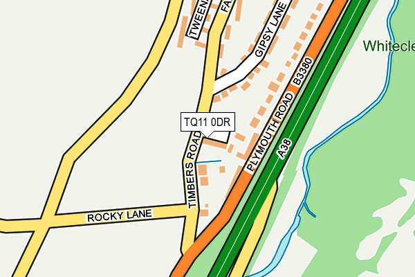TQ11 0DR map - OS OpenMap – Local (Ordnance Survey)