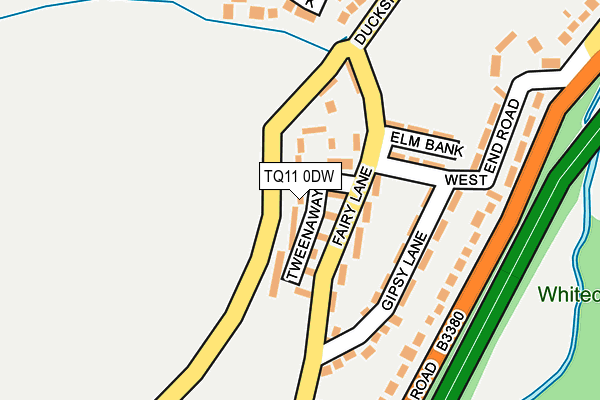 TQ11 0DW map - OS OpenMap – Local (Ordnance Survey)