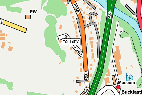 TQ11 0DY map - OS OpenMap – Local (Ordnance Survey)