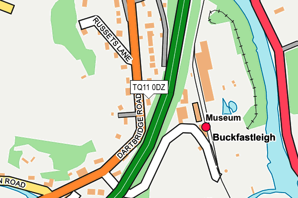 TQ11 0DZ map - OS OpenMap – Local (Ordnance Survey)