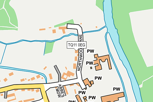 TQ11 0EG map - OS OpenMap – Local (Ordnance Survey)