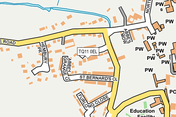 TQ11 0EL map - OS OpenMap – Local (Ordnance Survey)