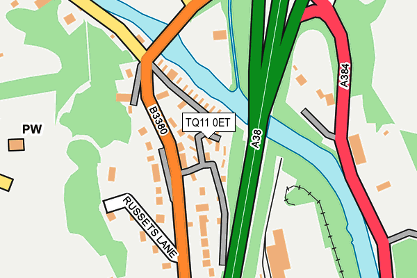 TQ11 0ET map - OS OpenMap – Local (Ordnance Survey)