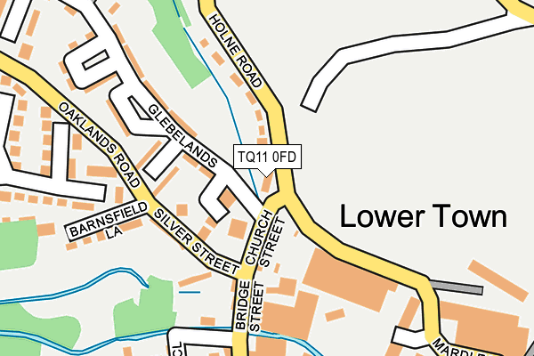 TQ11 0FD map - OS OpenMap – Local (Ordnance Survey)