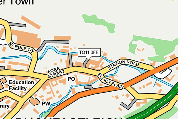 TQ11 0FE map - OS OpenMap – Local (Ordnance Survey)