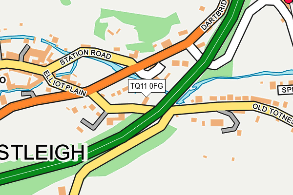 TQ11 0FG map - OS OpenMap – Local (Ordnance Survey)