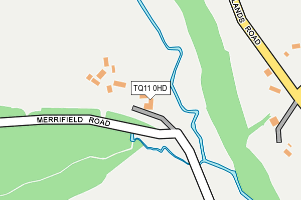 TQ11 0HD map - OS OpenMap – Local (Ordnance Survey)