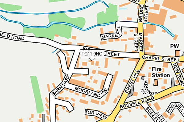 TQ11 0NG map - OS OpenMap – Local (Ordnance Survey)
