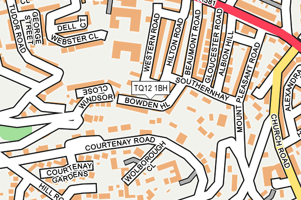 TQ12 1BH map - OS OpenMap – Local (Ordnance Survey)