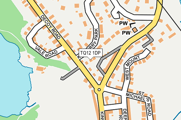 TQ12 1DP map - OS OpenMap – Local (Ordnance Survey)