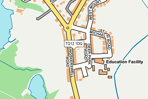 TQ12 1DQ map - OS OpenMap – Local (Ordnance Survey)