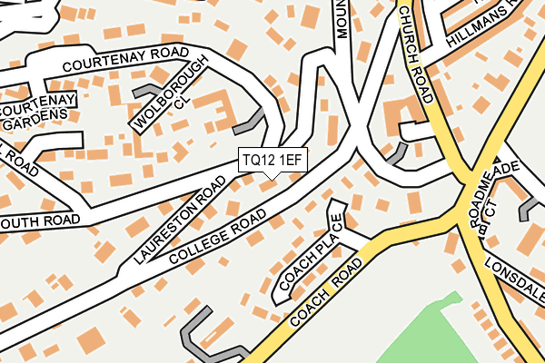 TQ12 1EF map - OS OpenMap – Local (Ordnance Survey)