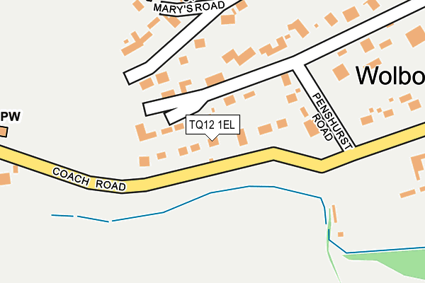 TQ12 1EL map - OS OpenMap – Local (Ordnance Survey)