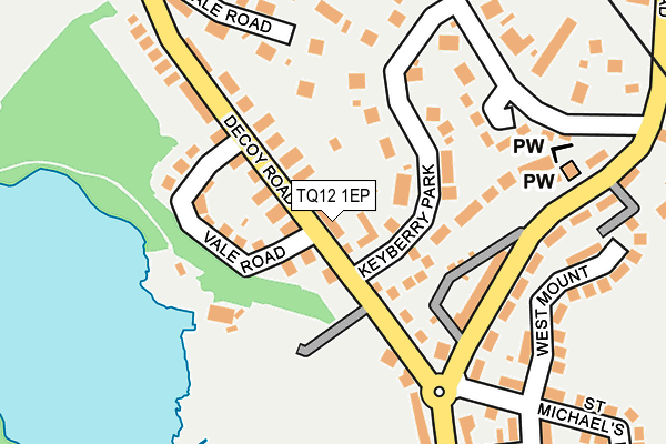 TQ12 1EP map - OS OpenMap – Local (Ordnance Survey)
