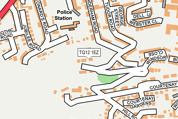 TQ12 1EZ map - OS OpenMap – Local (Ordnance Survey)