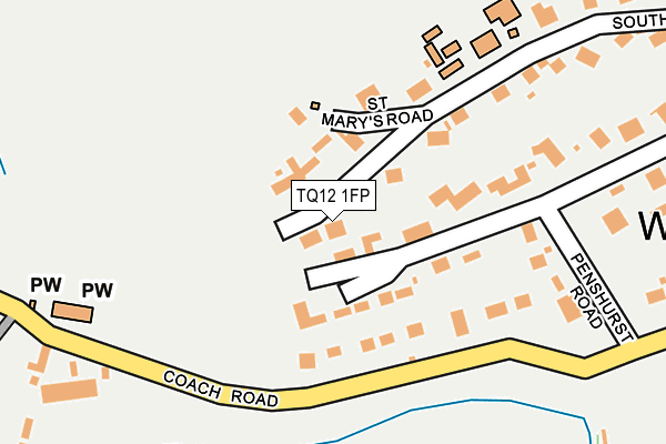 TQ12 1FP map - OS OpenMap – Local (Ordnance Survey)