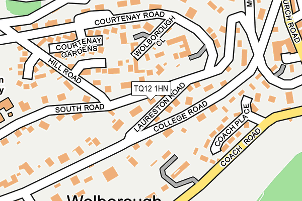 TQ12 1HN map - OS OpenMap – Local (Ordnance Survey)