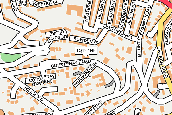 TQ12 1HP map - OS OpenMap – Local (Ordnance Survey)