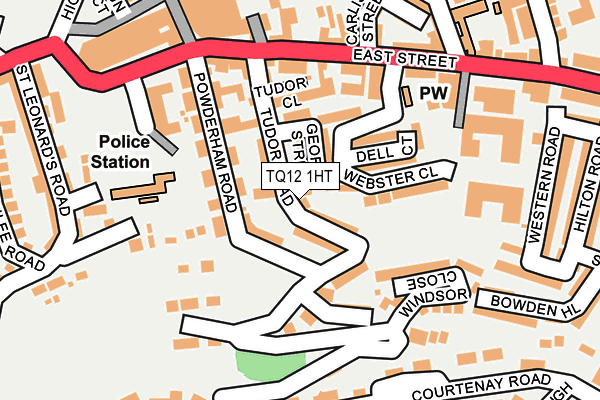 TQ12 1HT map - OS OpenMap – Local (Ordnance Survey)