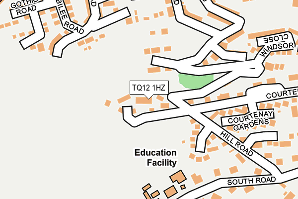 TQ12 1HZ map - OS OpenMap – Local (Ordnance Survey)