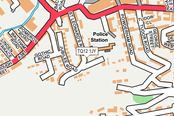 TQ12 1JY map - OS OpenMap – Local (Ordnance Survey)