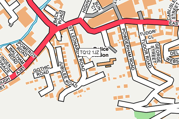 TQ12 1JZ map - OS OpenMap – Local (Ordnance Survey)