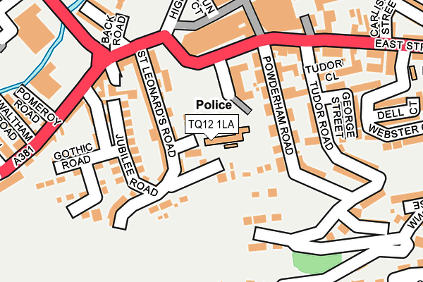 TQ12 1LA map - OS OpenMap – Local (Ordnance Survey)