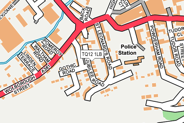 TQ12 1LB map - OS OpenMap – Local (Ordnance Survey)