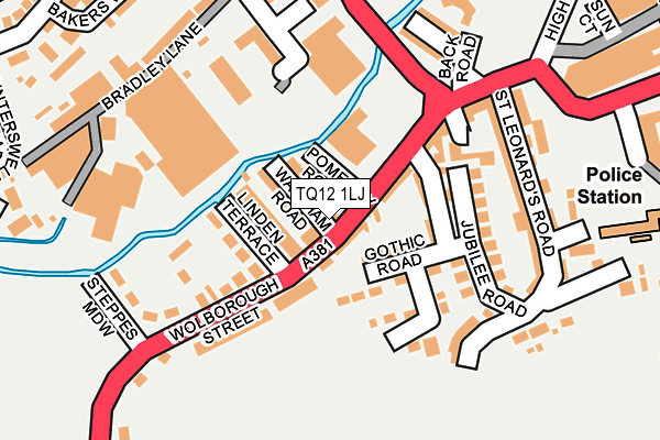 TQ12 1LJ map - OS OpenMap – Local (Ordnance Survey)